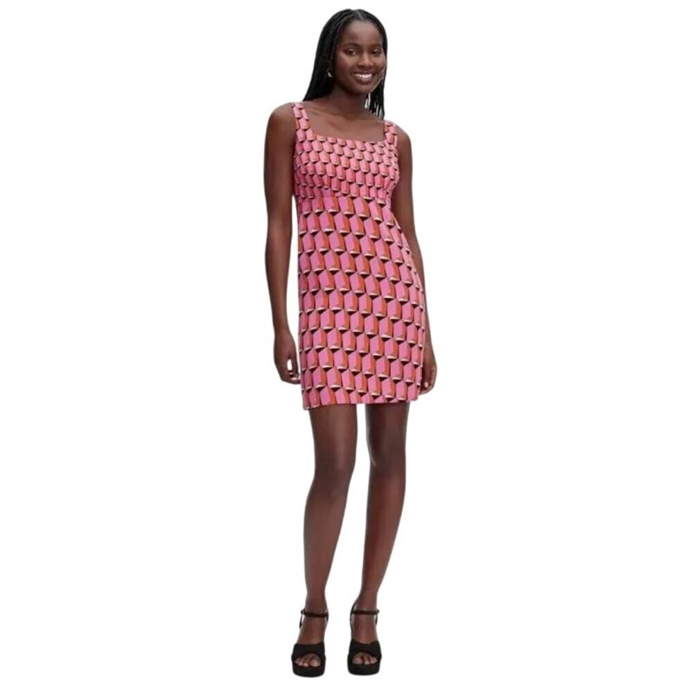 Diane Von Furstenberg X Target Y2K Art Deco Modern Geo Dress